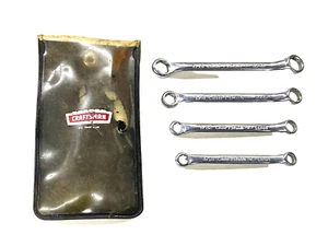 VINTAGE CRAFTSMAN TOOLS 4-pc. SAE MIDGET BOX END WRENCH SET, -V-SERIES, 4379 USA - Picture 1 of 3