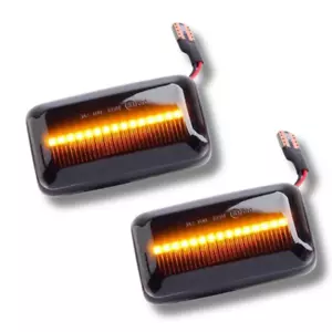 VW Golf MK2 Seitenblinker Set LED Dynamic 84-92 Schwarz Repeater Paar - Bild 1 von 12