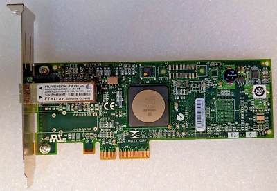 Emulex 4Gbps PCIe Fiber LPE11000  Channel 1-Port HBA Adapter Card - Image 1 of 4