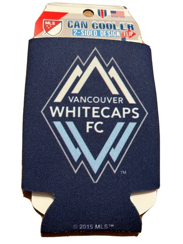 NEW-IN-PACKAGE WINCRAFT VANCOUVER WHITECAPS FC 2-SIDED CAN COOLER MLS SOCCER Cover