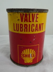 Vintage Shell Oil Company Valve Lubricant Full Unopened Metal Tin Can 4oz Canada - Picture 1 of 16