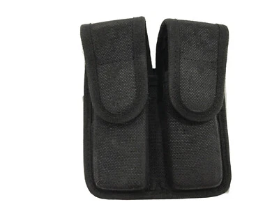 Bianchi Double Magazine Pouch Nylon Size 2 Black Ex Military - Image 1 of 4