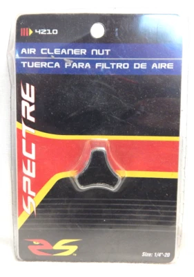 Chrome + Black Air Cleaner Threaded Top Nut 1/4-20 Thread Small Triangle - Image 1 of 2