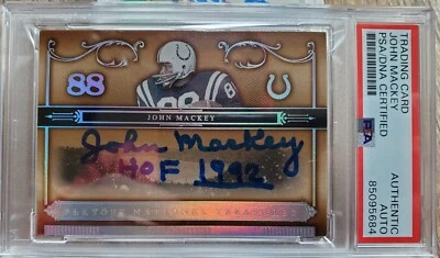PSA Slabbed Colts John Mackey National Treasures #/125 Autographed Signed Card - Image 1 of 4