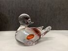 Murano Clear Glass Bird Geese Duck Water Fowl Figurine Sommerso