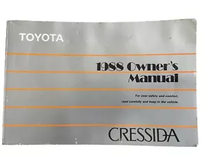 1989 Toyota Cressida Owners Manual User Guide Reference Operator Book - Picture 1 of 2