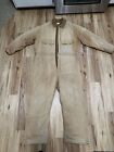 Carhartt 50 X 34 Insulated Brown Coveralls Overalls  Corduroy Collar Distressed