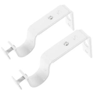 2pcs 18-22mm Supporto per Tende Regolabile Tenda Tenda Tenda Asta Staffa (Bianco) - Foto 1 di 12