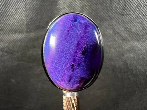 SUGILITE Anello Cristallo - Misura 8,5 - Anello Uomo Nero, Gioielli Fatti a Mano, 49311 - Foto 1 di 5