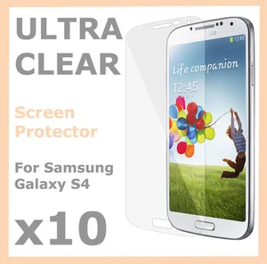 10x Ultra Clear Screen Protector Film Skin Cover for Samsung Galaxy S4 SIV i9500 - Picture 1 of 4