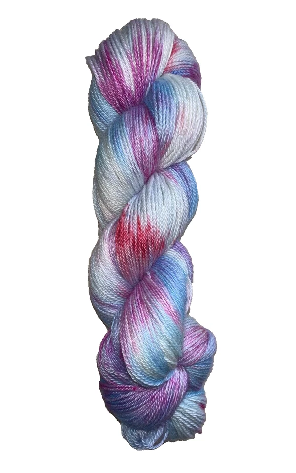 100 g ALPAKA 70%-SEIDE-CASHMERE - DREAM-Garn - Handgefärbt *BLUEBERRY* - Bild 1 von 3