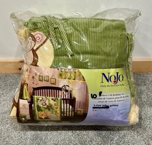 Nojo JUNGLE BABIES 10 Piece Crib Bedding Window Set Elephant Monkey Giraffe Frog - Picture 1 of 14