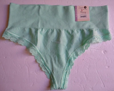 Sexy Tanga Bragas Secret Treasures para Mujer XL (16-18) Verde azulado Mezcla de nailon Teal Encaje Foto 1 de 4