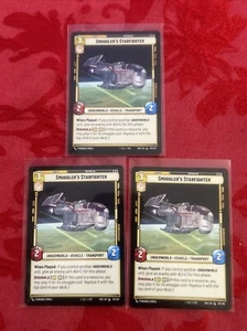 3x Star Wars Unlimited - Smuggler's Starfighter - Shadows of the Galaxy (SHD) x3 - Imagen 1 de 6