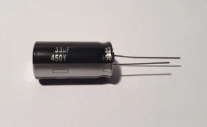 4x Elko 33μF 33uF 450V 105°(M) Panasonic Condensatore Condensatore Elettrolitico - Foto 1 di 4