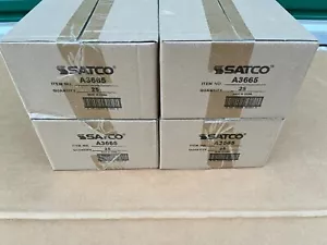 100 SATCO A3665 Decorative Flame Tip Clear Chandelier Bulb - Picture 1 of 8