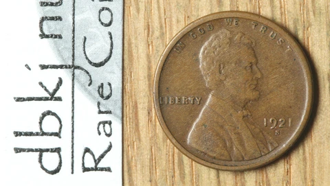 1921 S - Lincoln Wheat 1¢ Cent Penny - VF - Very Fine Cover