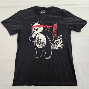 Panda Yin Yang Bubble Riot Society Black Short Sleeve Cotton T-Shirt Men's M - Picture 1 of 6