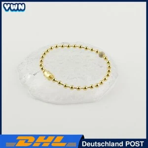 Elegantes Damen Armband Perlen Charm Zylinder Charm Zirkonia Gold - Bild 1 von 4