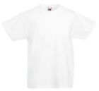 Kids Plain T-Shirt Fruit Of The Loom Original Cotton Children Shirt Top Age 3-15