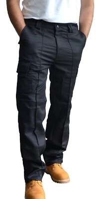 Mens Toughened Combat Cargo Utility Work Trousers Pants 6 Pocket sizes 32 to 42