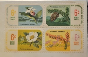 US. 1376-79. 6c. Edizione Congresso Botanico. 1379a. Blocco di 4. 1969 - Foto 1 di 7