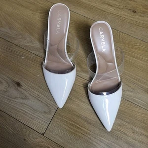 Carvela Passion Vinyl White Mules Size RRP £ 139 NOW £50. - Picture 1 of 12