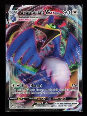Cramorant VMAX 055/072 Ultra Rare Shining Fates Pokémon Card - Image 1 of 2