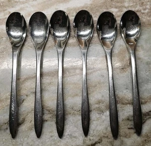6 Cucchiaini Playboy MCM Cucchiaio Inox 6,75" Mid-Century Design Moderno Giappone - Foto 1 di 6