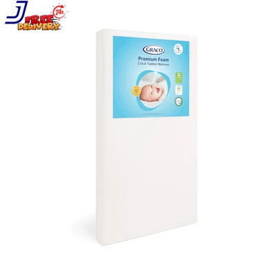 Colchón de espuma premium en una caja para cuna de bebé de tamaño estándar y cama para niños pequeños Foto 1 de 4