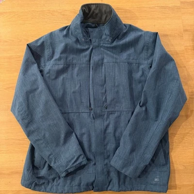 REI Mens XL Blue Water Resistant Insulated Jacket Ski Snow Outdoor Adventure - Image 1 of 4