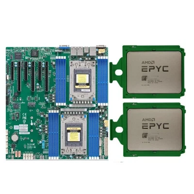 Supermicro H12DSi-N6 DDR4 Motherboard With 2x AMD EPYC 7702 Server CPU 128 Croes - Image 1 of 3