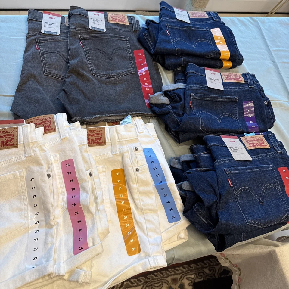 Levi's Women’s Denim Jean Shorts Size 31 Mid-Rise (34x3)