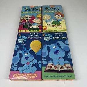 90’s Cartoon VHS Lot 4 VHS Blues Clues Rights Nickelodeon - Picture 1 of 17