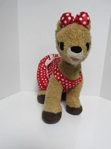 Peluche Build-a-Bear Clarice Rudolph reno nariz roja con vestido y lazo 16" HABLA - Imagen 1 de 10