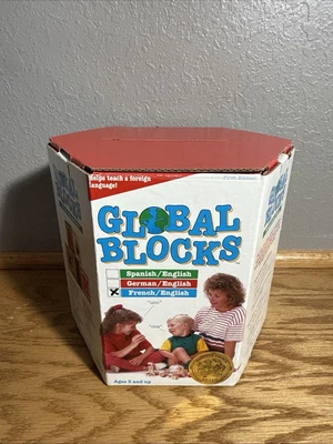 Foreign Language Blocks Pictures Words Letters French/English 30 Block/60 Words - Image 1 of 4