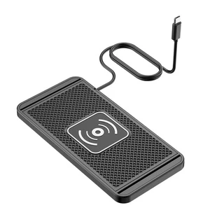 Tapis de Charge Chargeur Téléphone Sans Fil Voiture pour iPhone Samsung Universel Noir - Photo 1 sur 9