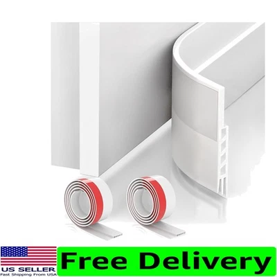 Tapón de tiro de puerta de silicona blanco - Paquete de 2 para comodidad interior y exterior Foto 1 de 4