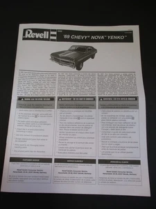 Piezas de repuesto de depósito de chatarra Revell 69 Chevy Nova Yenko SOLO PÁGINAS DE INSTRUCCIONES - Imagen 1 de 3