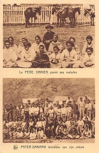 Hawaii - MOLOKAI - Colonia de Leprosos - Padre Damián entre sus leprosos - Publ. Ern. Th - Imagen 1 de 2