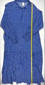 Vestido para mujer H&M lunares línea A talla XL, azul/blanco - Imagen 1 de 13