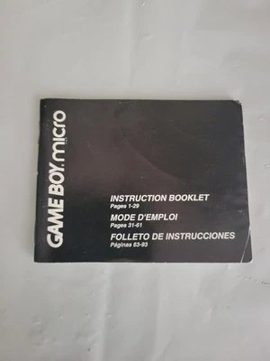 Game boy Micro Instruction Booklet Game Boy Book - Image 1 of 2