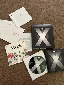 Apple OS X Tiger 10.4 Install DVD Retail Box w/ Setup Manuals 2006 MA453Z/A - Afbeelding 1 van 6