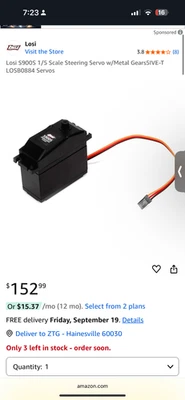 Losi S900S 1/5 Scale Steering Servo w/Metal Gears5IVE-T LOSB0884 Servos - Image 1 of 4