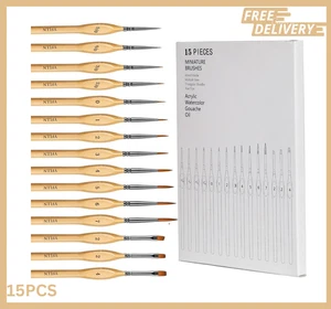 Miniatur Pinsel Modellpinsel Detail Pinsel Set, fein 15 Stück - Bild 1 von 8