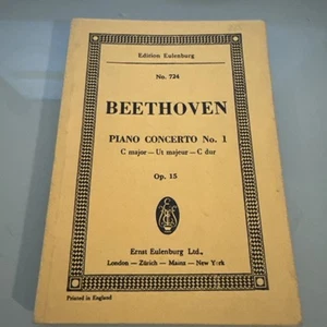 No. 724 BEETHOVEN Piano Concerto No. 1 - Edition Ernst EULENBURG Score - Picture 1 of 1