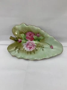 Vintage Lefton Porzellan Blatt Schale handbemalt China 1860  - Bild 1 von 4