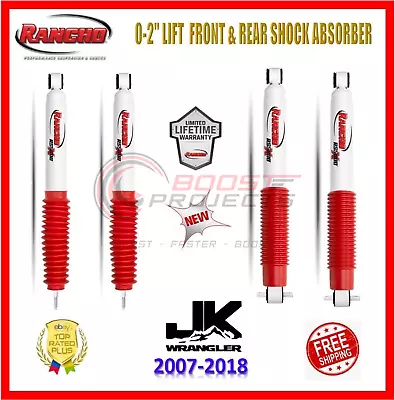 Rancho RS5000X Front & Rear 0-2" Shock Absorber Set For 07-18 Jeep Wrangler JK - Image 1 of 4
