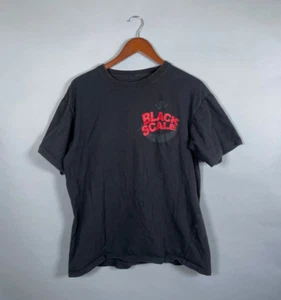Black Scale Logo Print T-Shirt Adult Large (XL Tag) Black Streetwear ASAP Rocky - Picture 1 of 8
