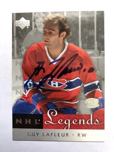 Guy Lafleur Signed 2001 Upper Deck Legends #34 Montreal Canadiens NHL HOF Auto - Picture 1 of 2